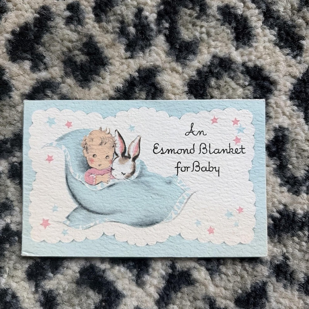 Esmond Blanket Gift Box Promo‎ Card Insert- Rare Ephemera Advertising 1930s